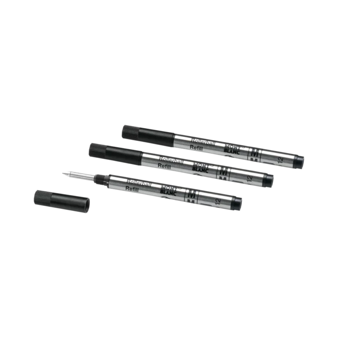 3 Rollerball små refiller, Mystery Black – Medium