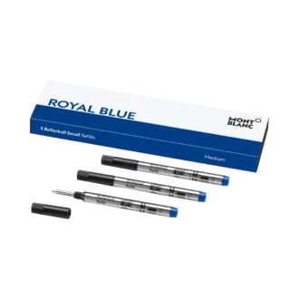 3 Rollerball Small Refills, Royal Blue – Medium