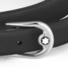 Armbånd med hestesko-spænde, sort, justerbar størrelse