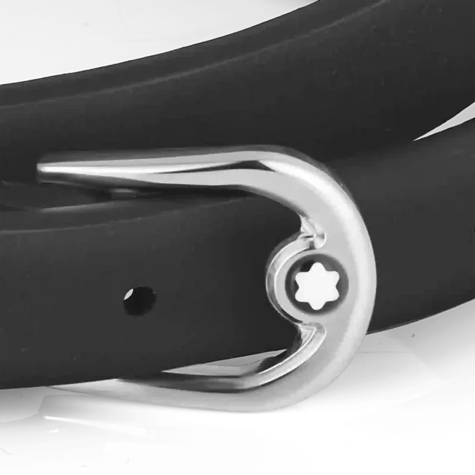 Armbånd med hestesko-spænde, sort, justerbar størrelse