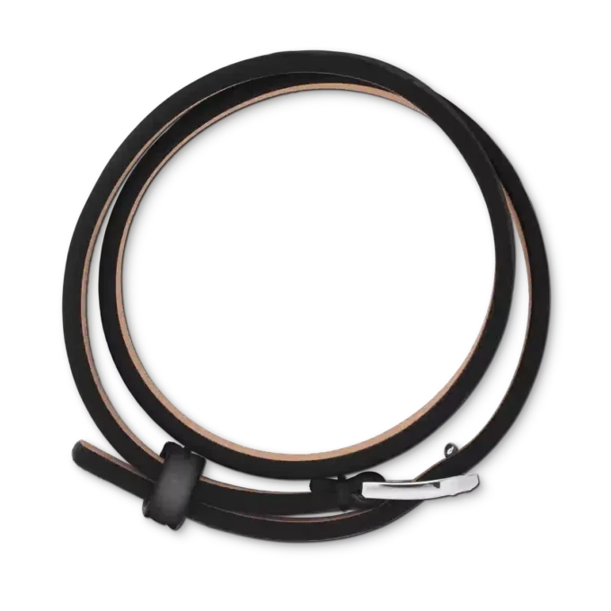 Armbånd med hestesko-spænde, sort, justerbar størrelse