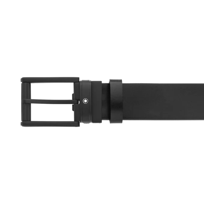 Blå/sort 35 mm vendbart læderbælte