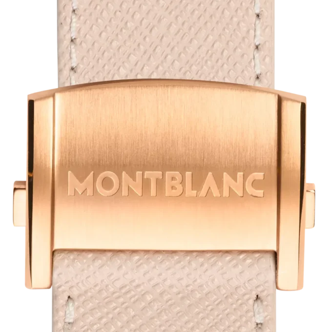 Cremefarvet læderrem