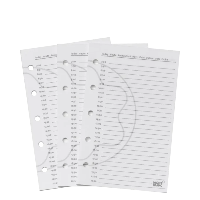 Daglige planlægningssider, lommeformat