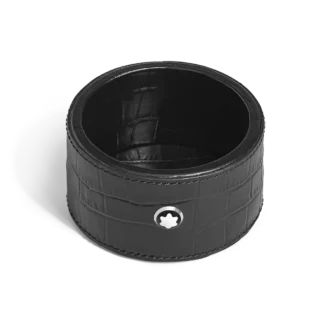 Desk Tray Small, krokodillepræget læder, sort