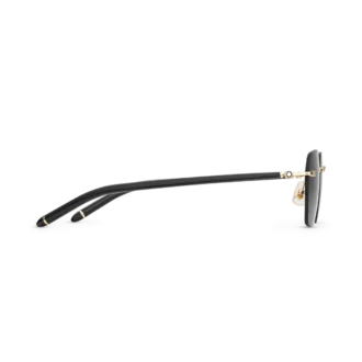 Firkantede solbriller med guldfarvet metalstel