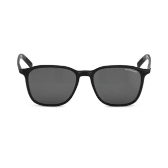 Firkantede solbriller med sort acetatstel