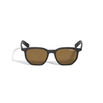 Firkantede solbriller med sort acetatstel