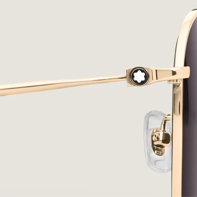 Firkantet titaniumguldfarvet stel