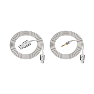 Grå kabelsæt til Montblanc MB 01-hovedtelefoner