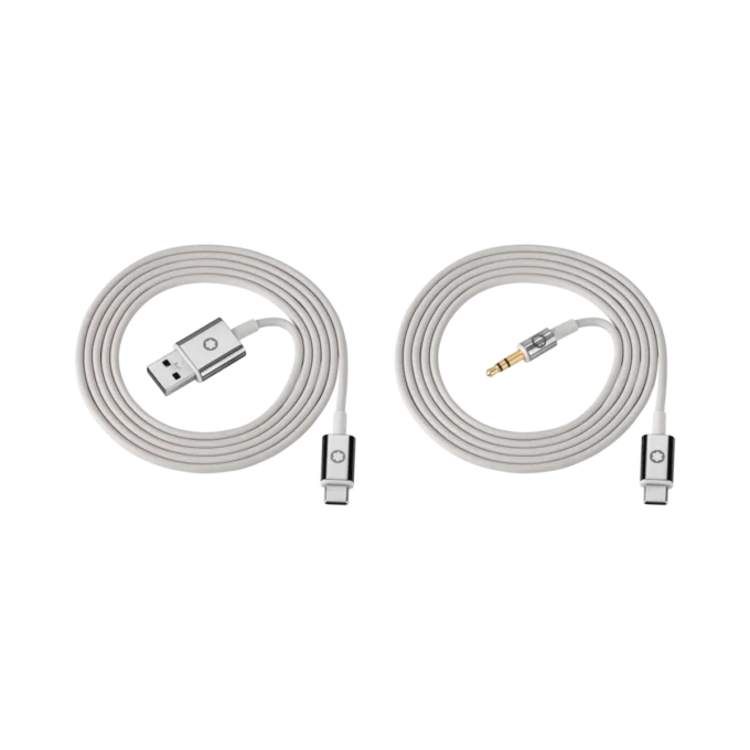 Grå kabelsæt til Montblanc MB 01-hovedtelefoner