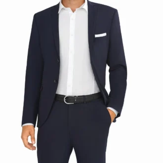 Hestesko-spænde, gråt 35 mm læderbælte