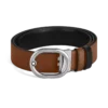 L’Ovale 35 mm vendbart bælte i skræddersyet læder