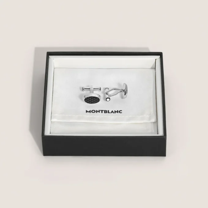 Manchetknapper, Meisterstück, sort lak