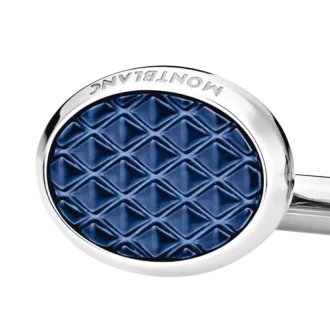 Meisterstück manchetknapper, ovale, stål, lakeret