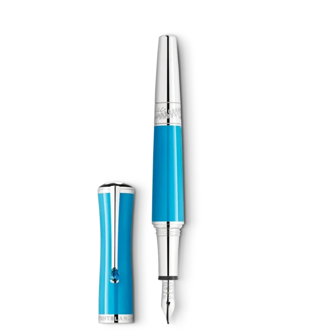 Montblanc Maria Callas Special Edition turkisblå fyldepen