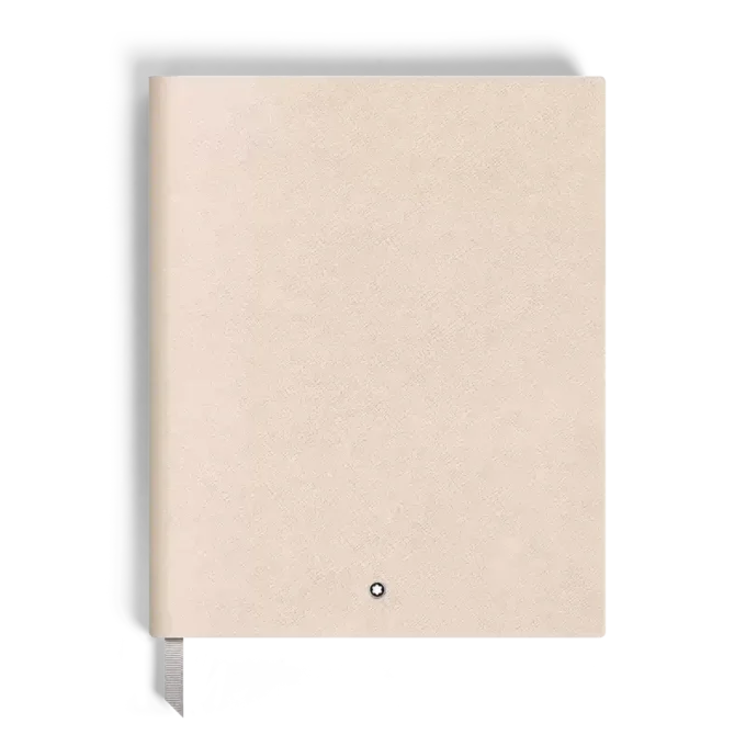 Notebook Large, Saffiano-læder, Cloudy Beige – Linjerede sider