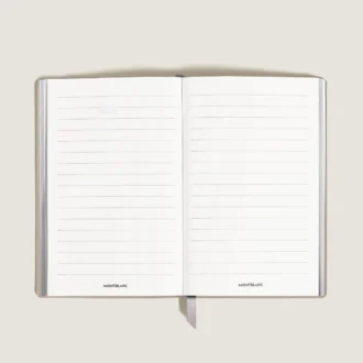 Notebook Large, Saffiano-læder, Cloudy Beige – Linjerede sider
