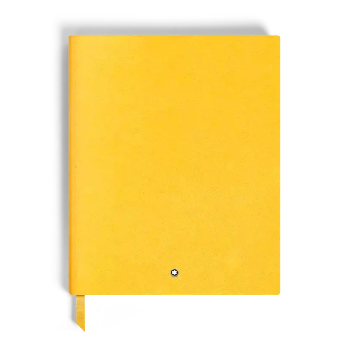 Notebook Large, Saffiano-læder, Modena Yellow – Linjerede sider