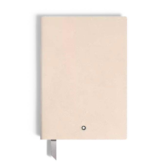 Notebook Medium, Saffiano-læder, Cloudy Beige – Linjerede sider