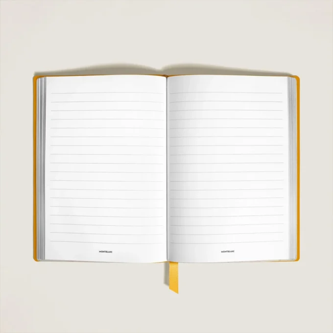 Notebook Medium, Saffiano-læder, Modena Yellow – Linjerede sider