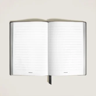 Notebook Medium, Saffiano-læder, sort – linjerede sider