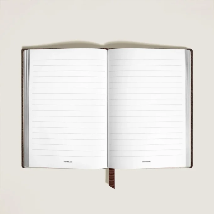 Notebook Medium, Saffiano-læder, tobak – linjerede sider