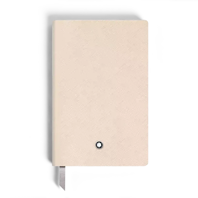 Notebook Small, Saffiano-læder, Cloudy Beige – Linjerede sider
