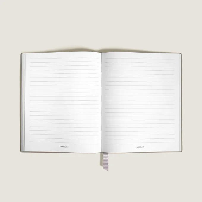 Notebook Small, Saffiano-læder, Cloudy Beige – Linjerede sider