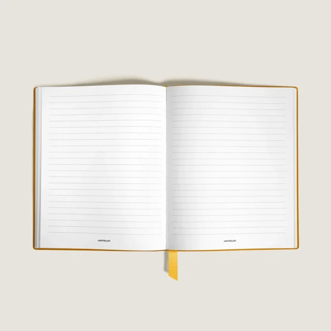 Notebook Small, Saffiano-læder, Modena Yellow – Linjerede sider
