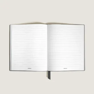 Notebook Small, sort læder, sort, linjerede sider