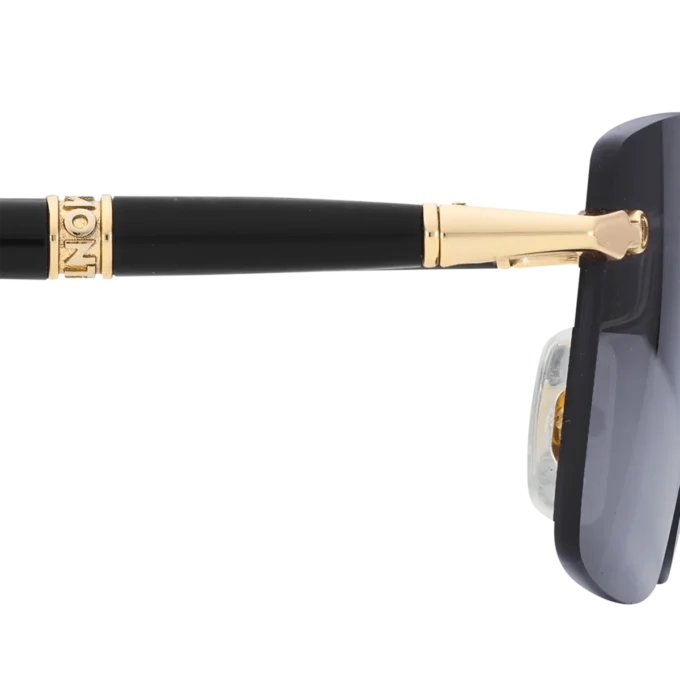 Rektangulære solbriller med guldfarvet metalstel Rektangulære solbriller med guldfarvet metalstel