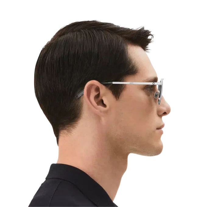 Rektangulære solbriller med sølvfarvet metalstel Rektangulære solbriller med sølvfarvet metalstel