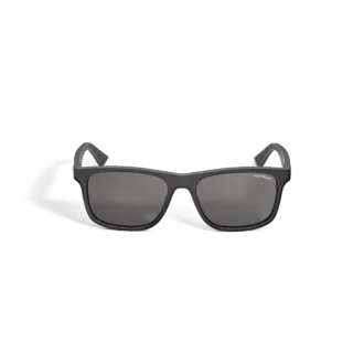 Rektangulære solbriller med sort acetatstel