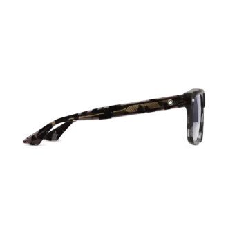 Rektangulære solbriller med sort acetatstel