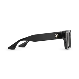 Rektangulære solbriller med sort acetatstel