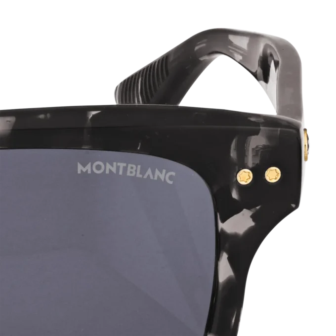 Rektangulære solbriller med sort acetatstel Rektangulære solbriller med sort acetatstel