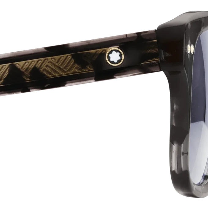 Rektangulære solbriller med sort acetatstel Rektangulære solbriller med sort acetatstel