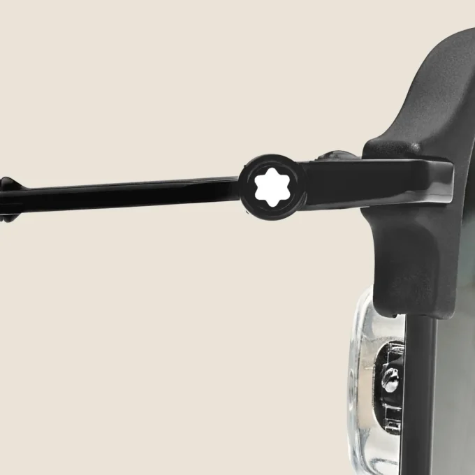 Rektangulære solbriller med sort metalstel Rektangulære solbriller med sort metalstel