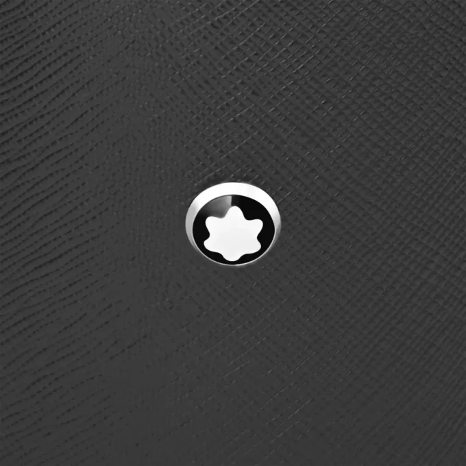 Rund penholder i sort læder