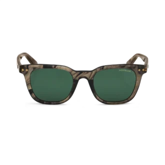 Runde solbriller med brunfarvet acetatstel