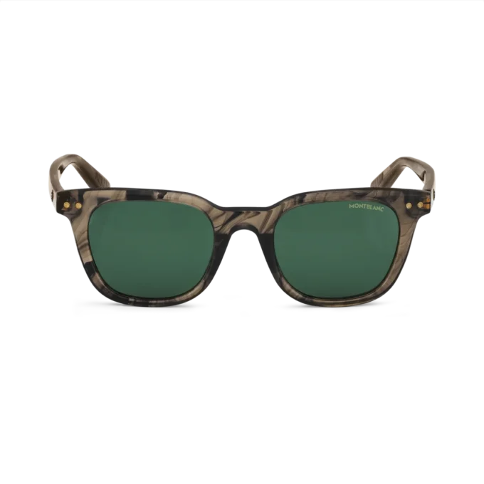 Runde solbriller med brunfarvet acetatstel Runde solbriller med brunfarvet acetatstel