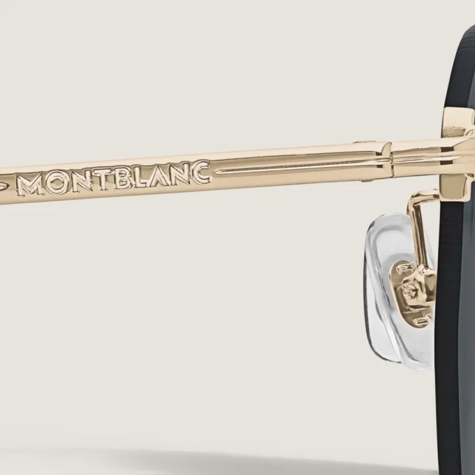 Runde solbriller med guldfarvet metalstel