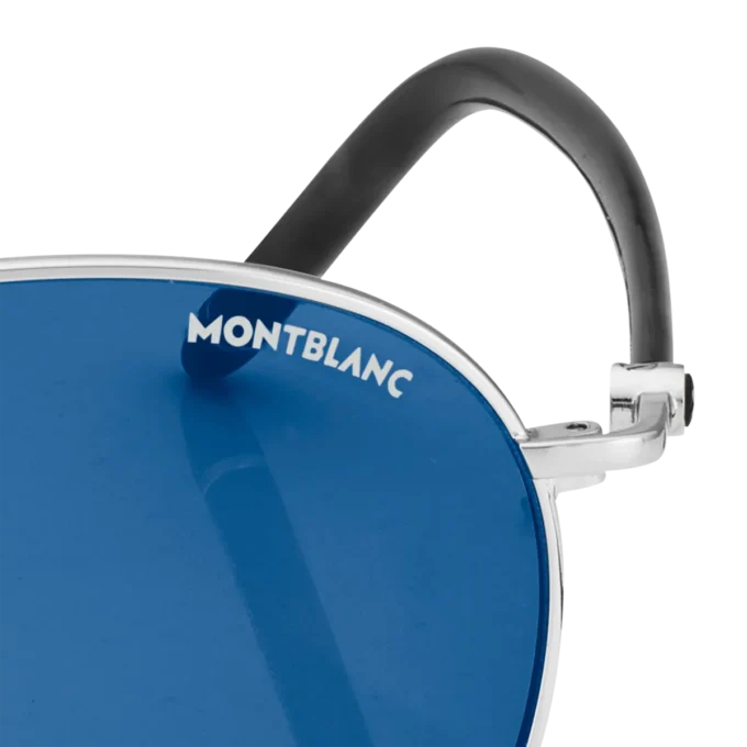 Runde solbriller med rutheniumfarvet metalstel Runde solbriller med rutheniumfarvet metalstel