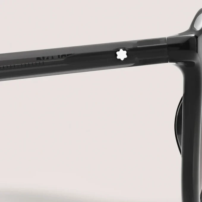 Runde solbriller med sort indsprøjtet acetatstel