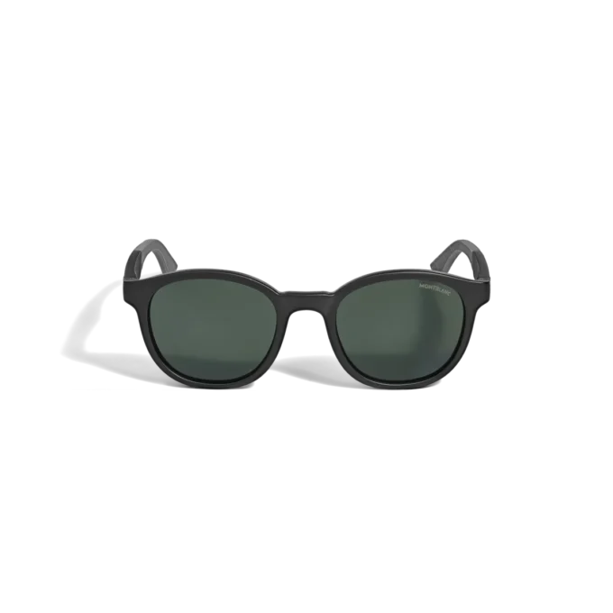 Runde solbriller med sort indsprøjtet stel