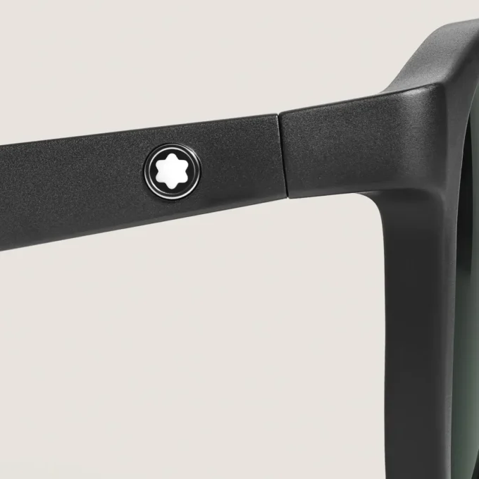 Runde solbriller med sort indsprøjtet stel