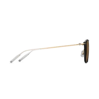 Runde solbriller med sort sprøjtestøbt stel