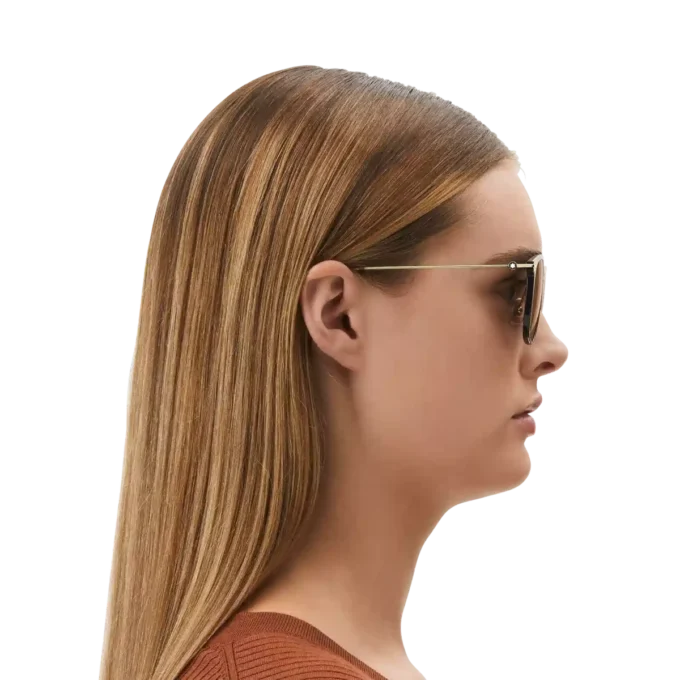 Runde solbriller med sort sprøjtestøbt stel