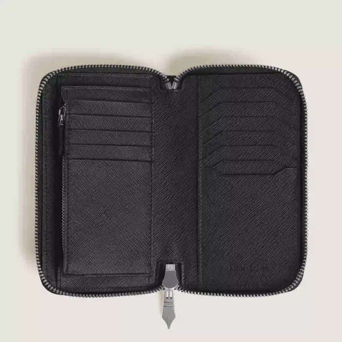 Sartorial mellemstor tegnebog 12cc med lynlås